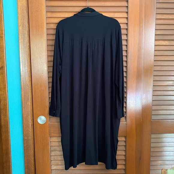 Universal Standard Black Sally Liquid Jersey Shirt Dress M (18-20) - Picture 3 of 5